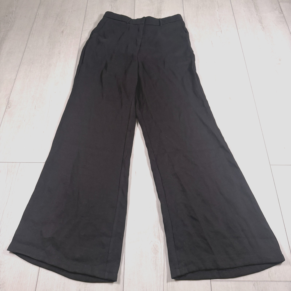 OGL Trouser Womens M Black Wide Leg Bamboo Classic Sustainable Office NWT